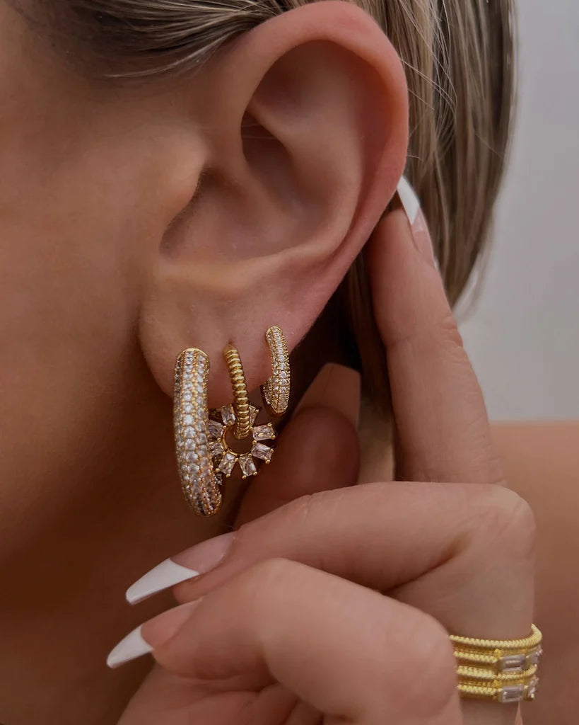 Reversible Amalfi Hoops Gold | Amalfi Ear Gold | Private Label Styles