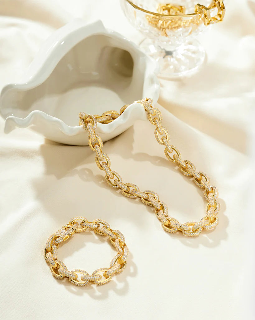 Ozzie Chain Necklace | Pave Chain Necklace | Private Label Styles