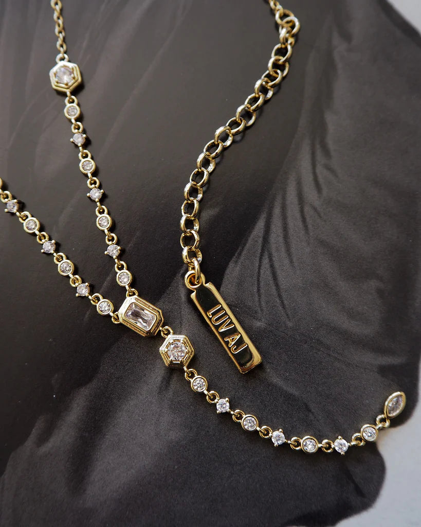 Stellar Bezel Lariat Gold | Stellar Gold Set | Private Label Styles