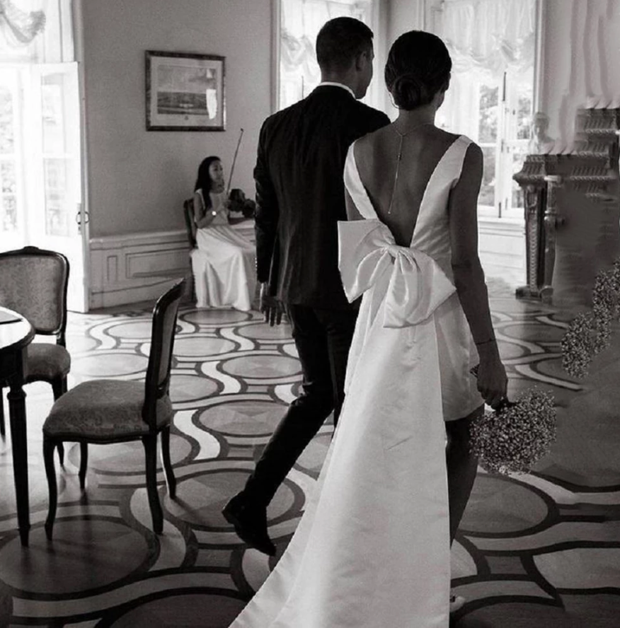 Mini Bow Wedding Dress | Mini Wedding Dress | Private Label Styles