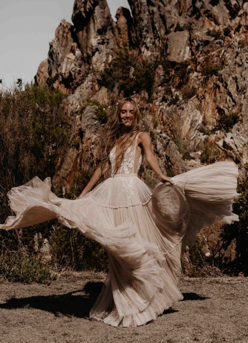 Champange Wedding Dress | White Wedding Dress | Private Label Styles