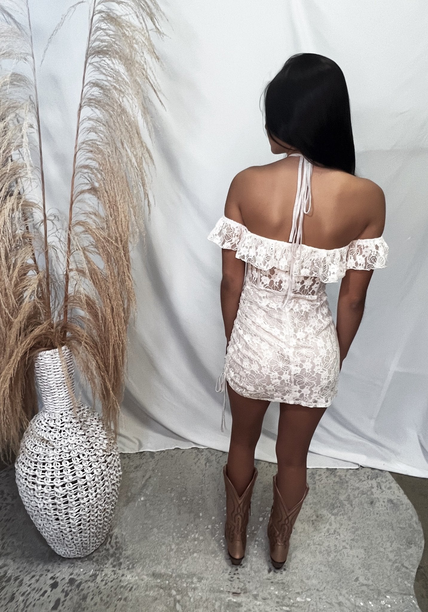 Genavieve Label Dress | White Lace Mini Dress | Private Label Styles