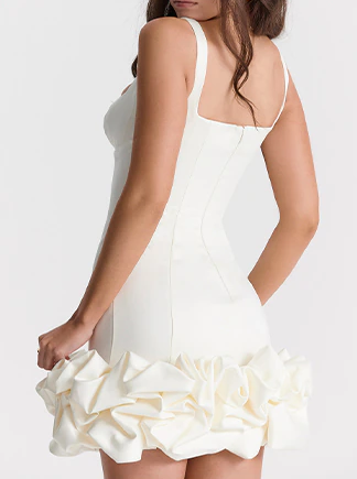 Ruched Mini Dress | Ivory Mini Dress | Private Label Styles