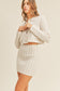 MABLE Houndstooth Cropped Knit Cardigan and Mini Skirt Set