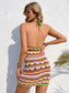 Multicolored Stripe Halter Neck Sweater Dress | Private Label Styles