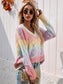 Tie Dye Neck Drop Shoulder Pullover Sweater | Private Label Styles