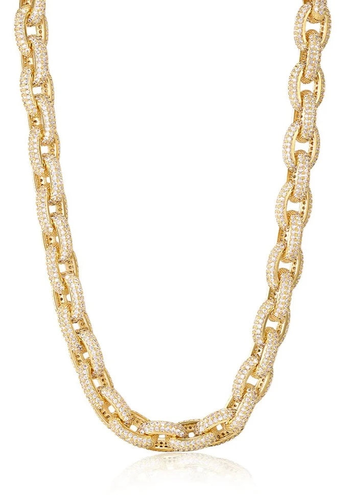 Ozzie Chain Necklace | Pave Chain Necklace | Private Label Styles