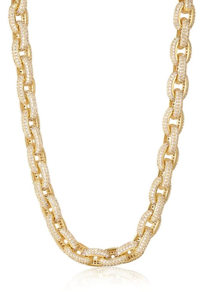 Ozzie Chain Necklace | Pave Chain Necklace | Private Label Styles