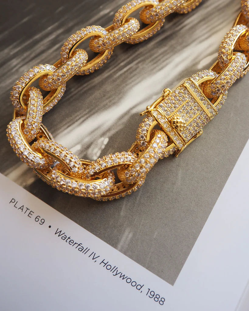 Ozzie Chain Necklace | Pave Chain Necklace | Private Label Styles