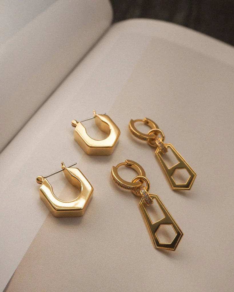 HEX BOLT HUGGIES- GOLD - PRIVATE LABEL STYLES