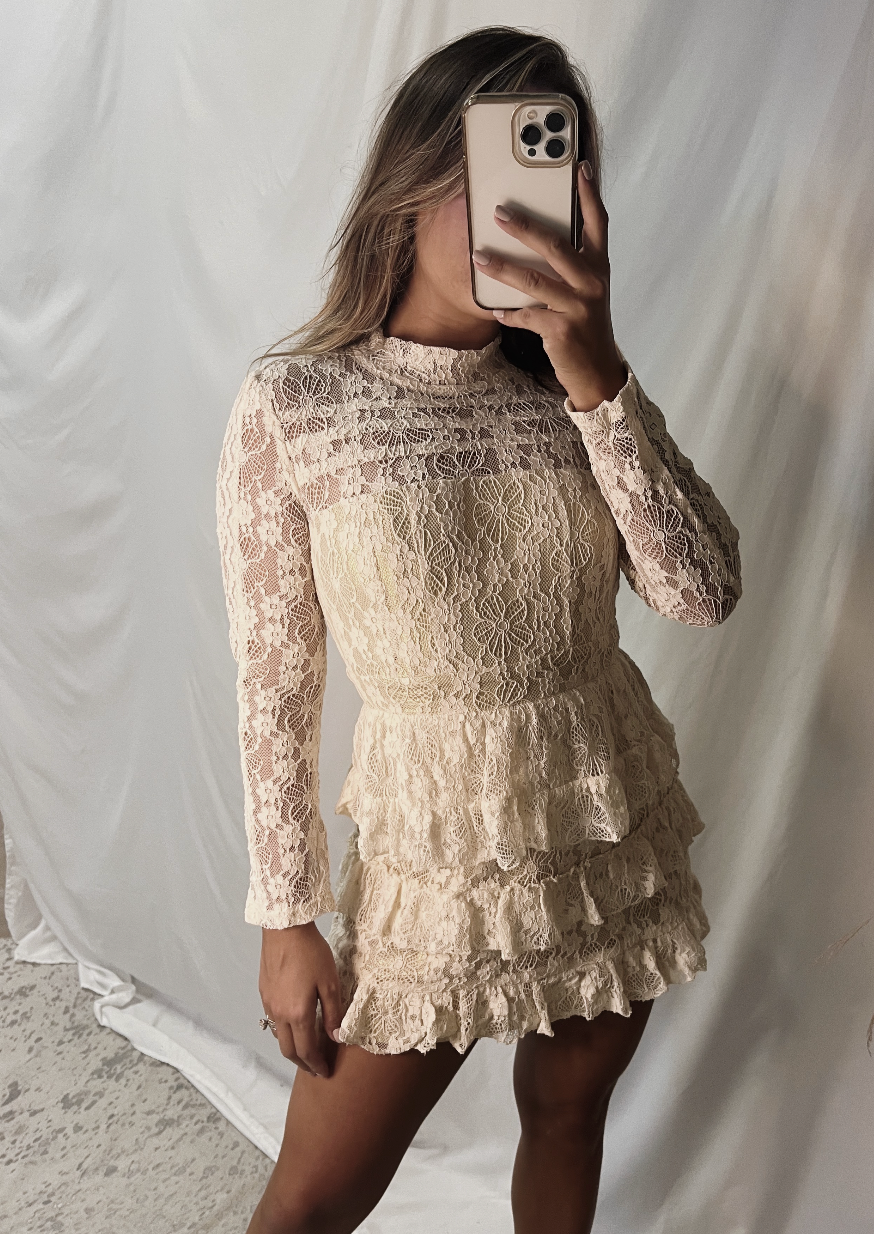 Genesis Lace Long Sleeve Mini Dress | Private Label Styles
