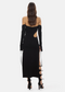 Off Shoulder Strappy Black Midi Dress | Private Label Styles