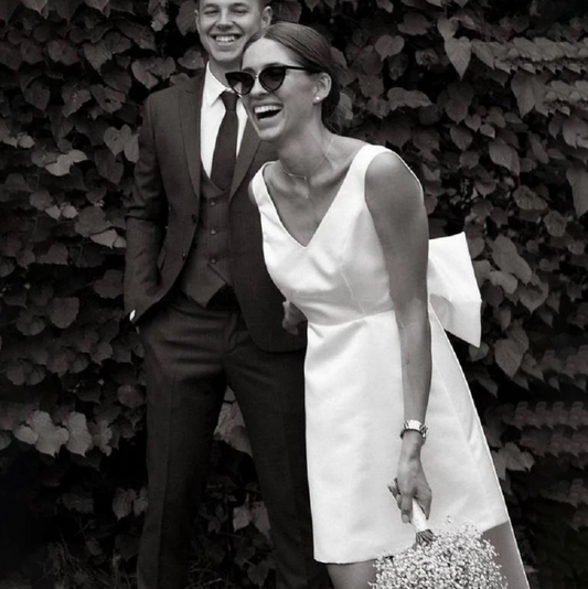  Mini Bow Wedding Dress | Mini Wedding Dress | Private Label Styles