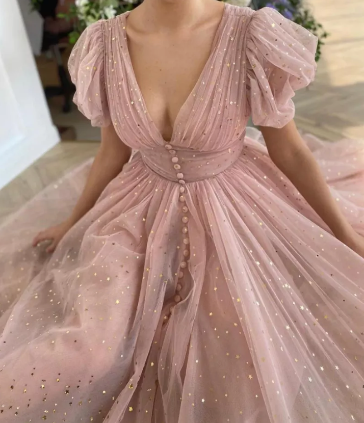 Midi Sparkle Ruffle Sleeve Bridesmaids Dress | Private Label Styles