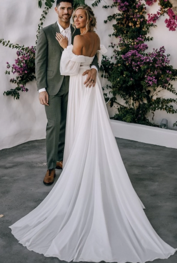 Silk Chiffon Two Piece Wedding Dress | Private Label Styles 14 Silk Chiffon Two Piece Wedding Dress | Private Label Styles 14