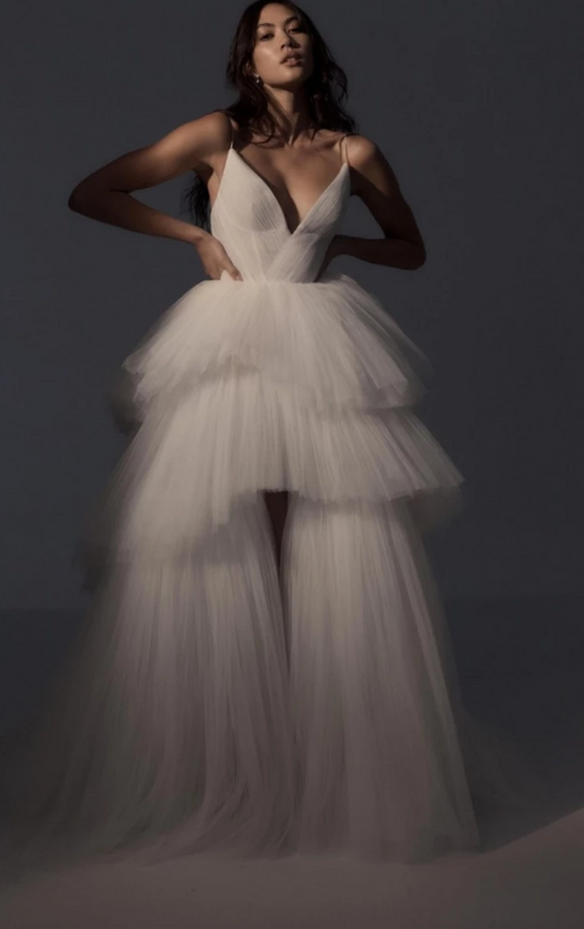 TULLE PUFFY SLIT WEDDING DRESS - PRIVATE LABEL STYLES