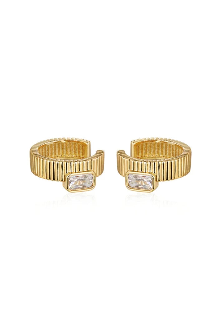  Ridged Ear Cuff Gold | Francois Ear Cuff Gold | Private Label Styles