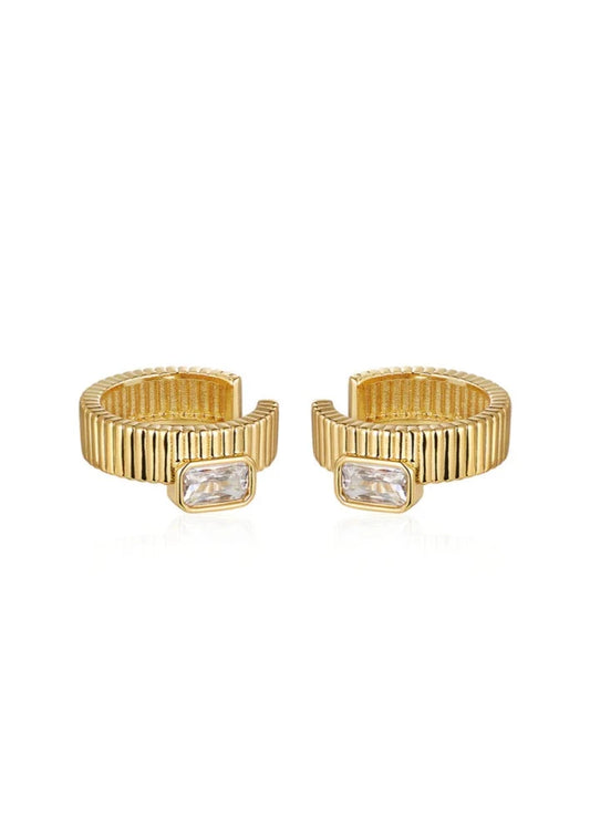 Ridged Ear Cuff Gold | Francois Ear Cuff Gold | Private Label Styles