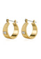 Francois Hoops In Gold | Ridged Hoops Gold | Private Label Styles