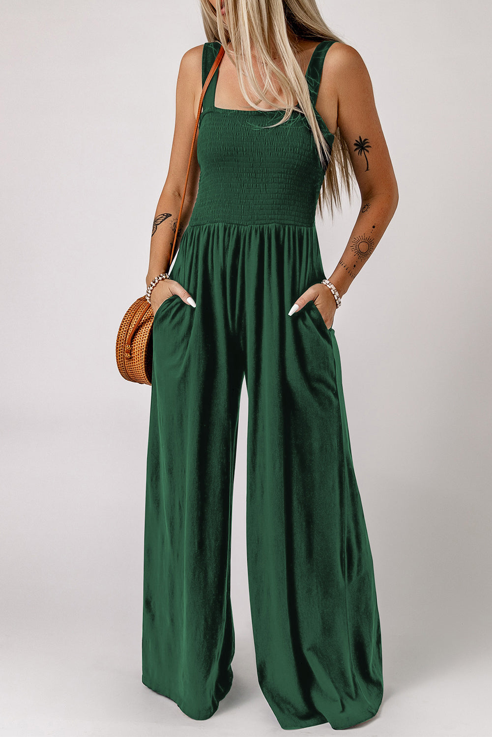 Waist Belt Straight Wide Leg Cropped Jumpsuits Rompers with Pockets Women's  Jumpsuits Square Neck Puff Short Sleeve Smocked Waist Wide Leg Outfit  Rompers Playsuit With Belt NJVCAGIFT304262683 : : Clothing, Shoes 