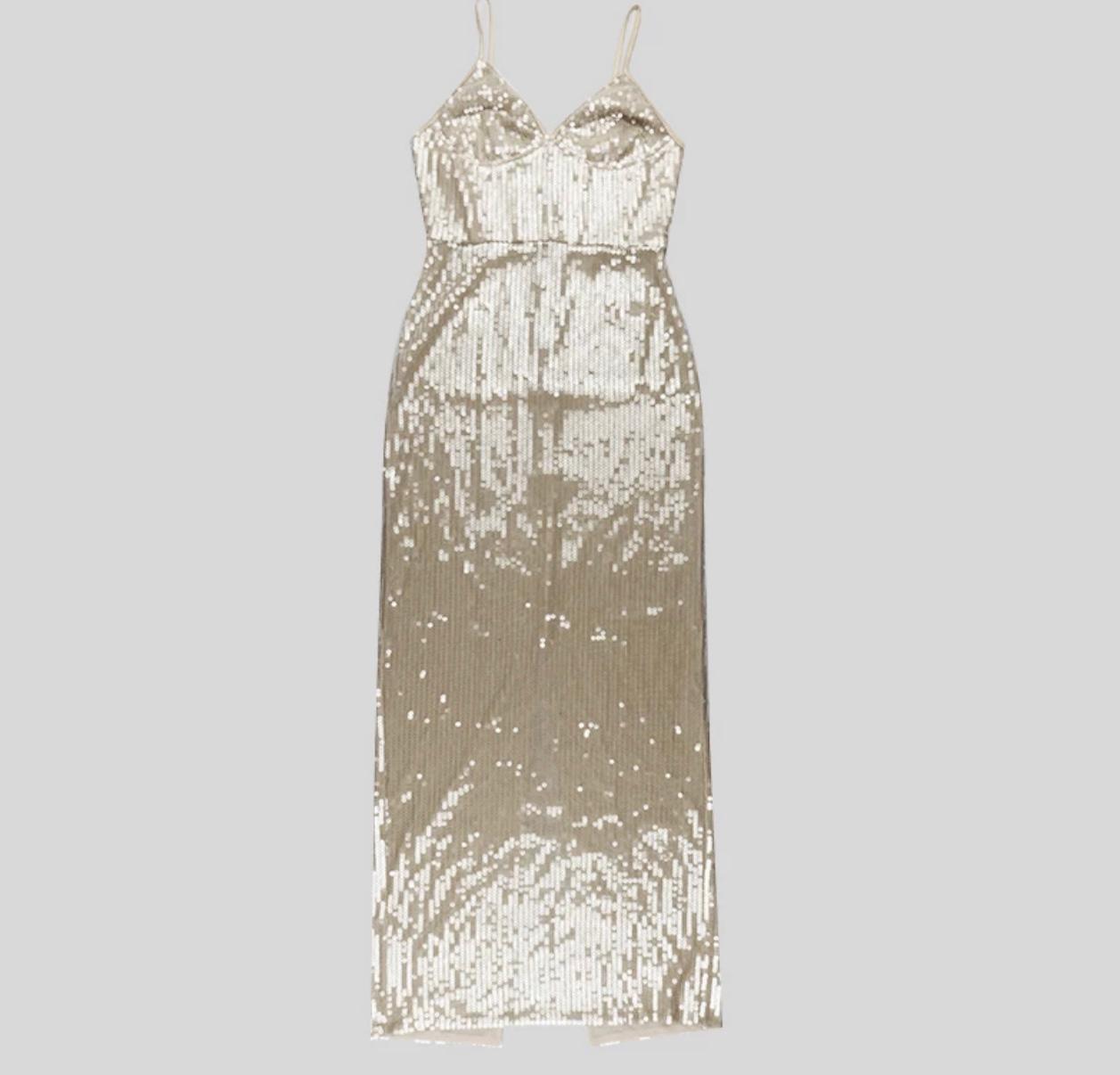 Athena Maxi Dress In Gold | Athena Long Dress | Private Label Styles