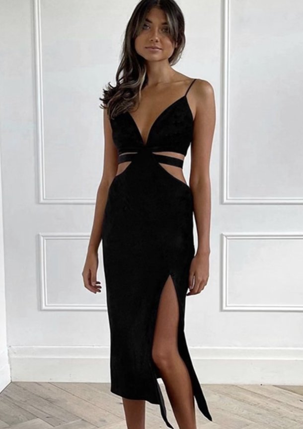 Black Midi Dress | Black Midi Dress For Women | Private Label Styles