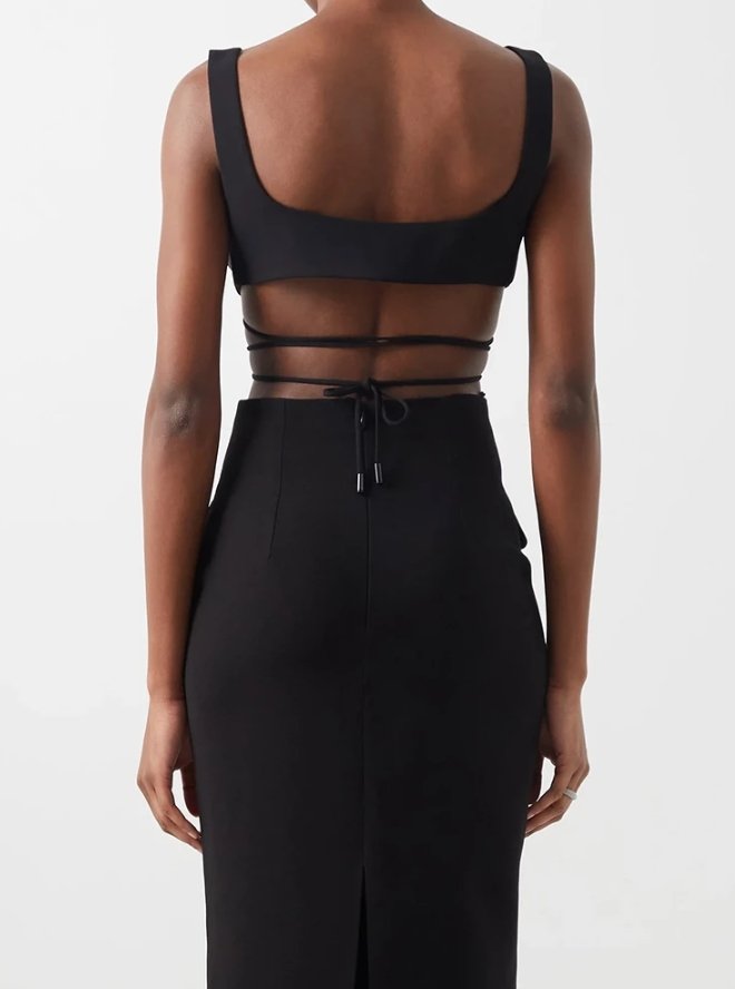 Black Wrap Skirt Set | Black Wrap Maxi Skirt | Private Label Styles