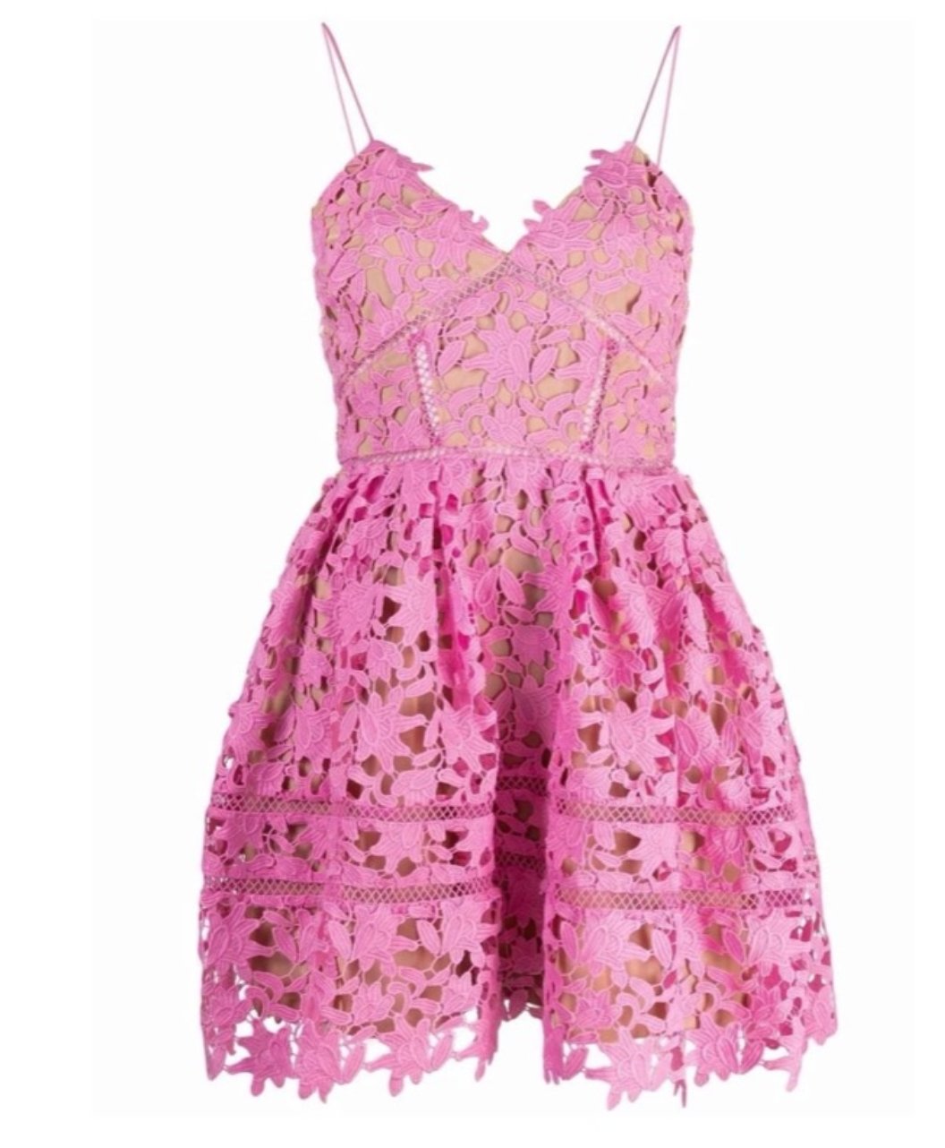 Cotton Lace Mini Dress In Pink | Private Label Styles