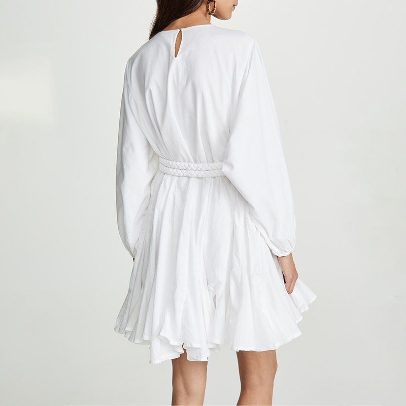 White Mini Dress | Braided Mini Dress In White | Private Label Styles