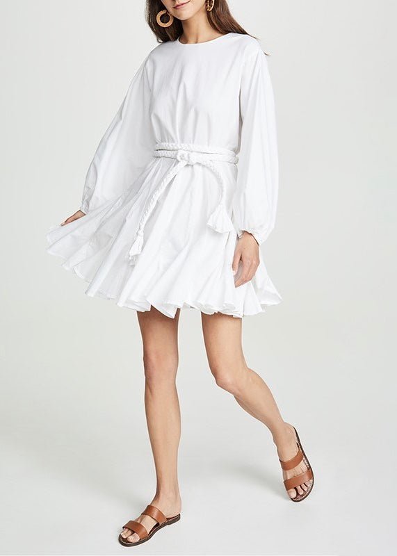 White Mini Dress | Braided Mini Dress In White | Private Label Styles