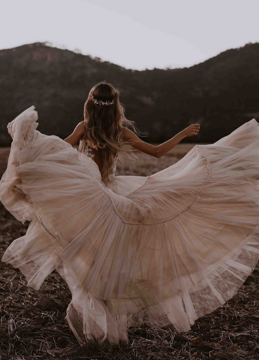 Champange Wedding Dress | White Wedding Dress | Private Label Styles