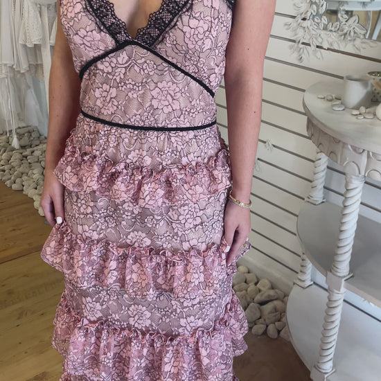 Lace Ruffled Formal Long Dress | Ruffled Dress | Private Label Styles