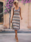 Striped Tie Shoulder Cover Up Dress | Private Label Styles