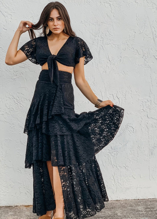 Havana Multi Layer Black Maxi | Private label Styles