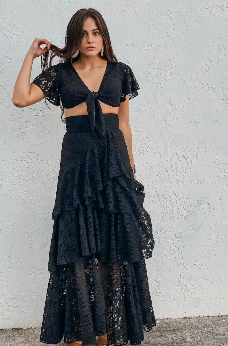 Havana Multi Layer Black Maxi | Private label Styles