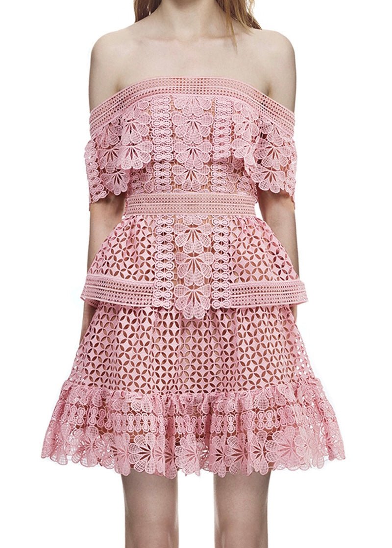 Multi Layer Cotton Lace Mini Dress | Private Label Styles
