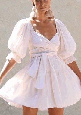 Lexi Chiffon Mini Dress In White | Private Label Styles