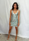 Mermaid Mini Pearlized Metallic Lining Dress | Private Label Styles