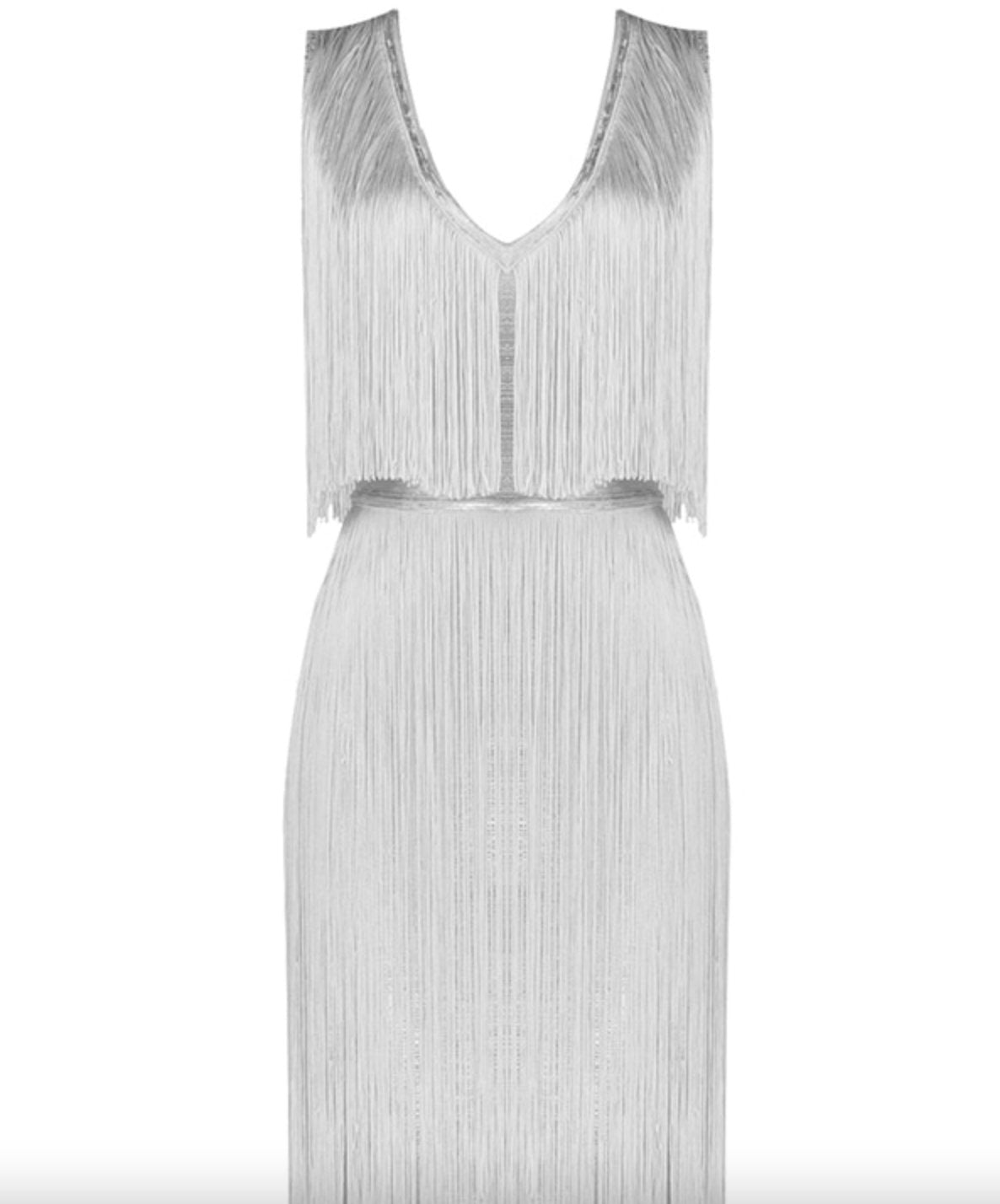 Cotton Bandage Dress In Silver | Private Label Styles
