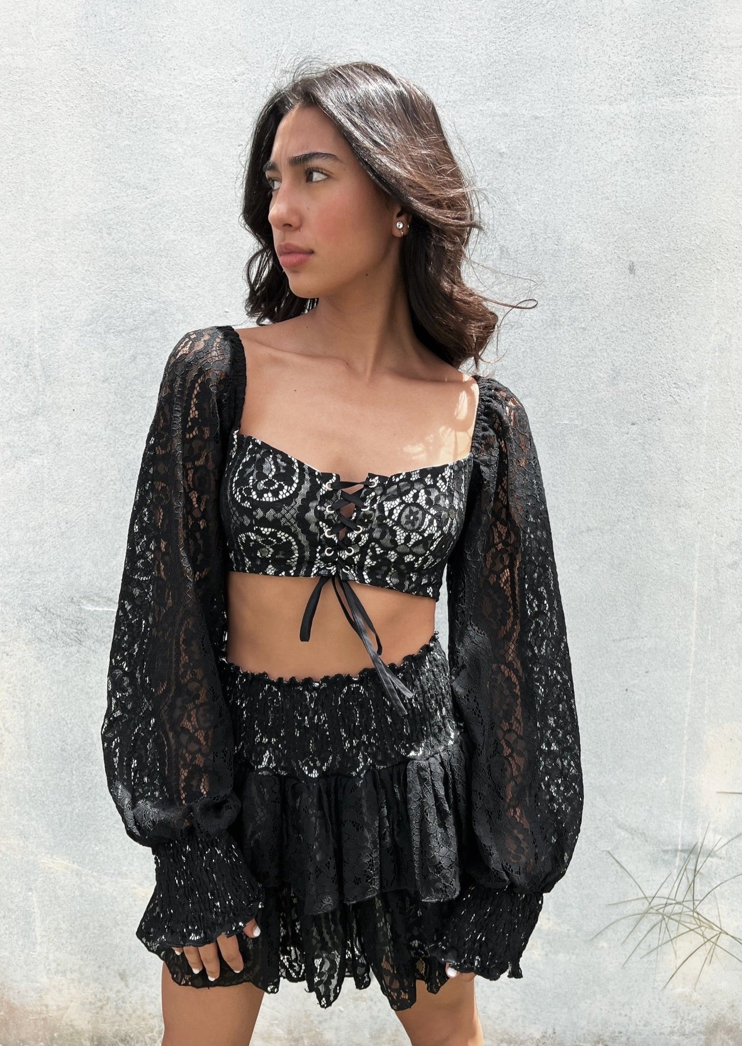 Black Lace Two Piece Set | Tow Piece Dress | Private Label Styles