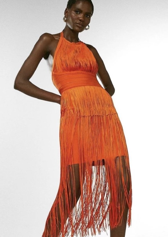 Orange Fringe Dress | Mini Fringe Dress | Private Label Styles