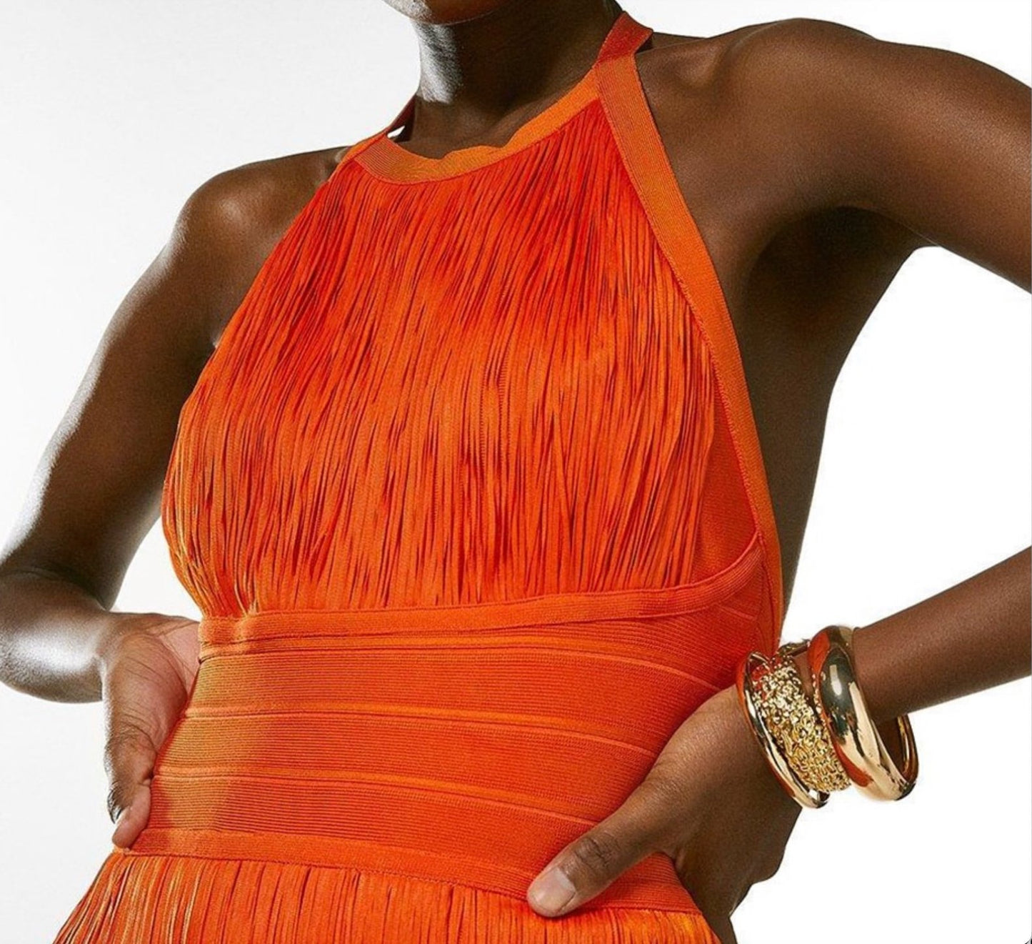 Orange Fringe Dress | Mini Fringe Dress | Private Label Styles