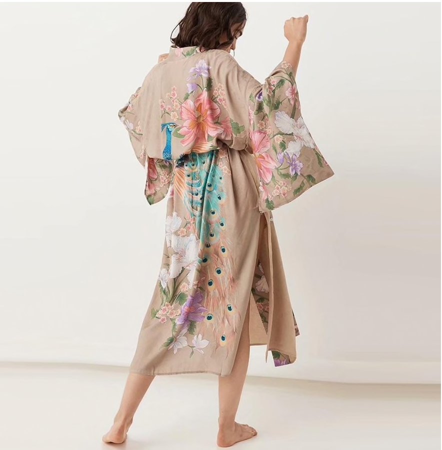 Lace Peacock Kimono | Lace Kimono | Private Label Styles
