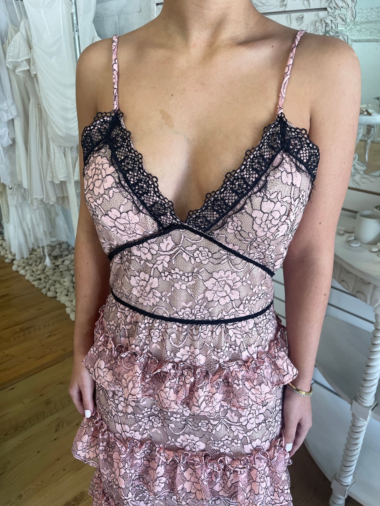 Lace Ruffled Formal Long Dress | Ruffled Dress | Private Label Styles