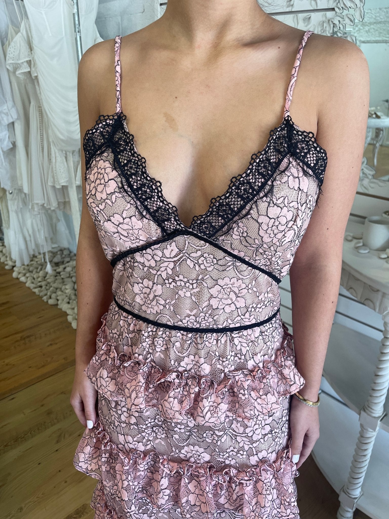 Lace Ruffled Formal Long Dress | Ruffled Dress | Private Label Styles