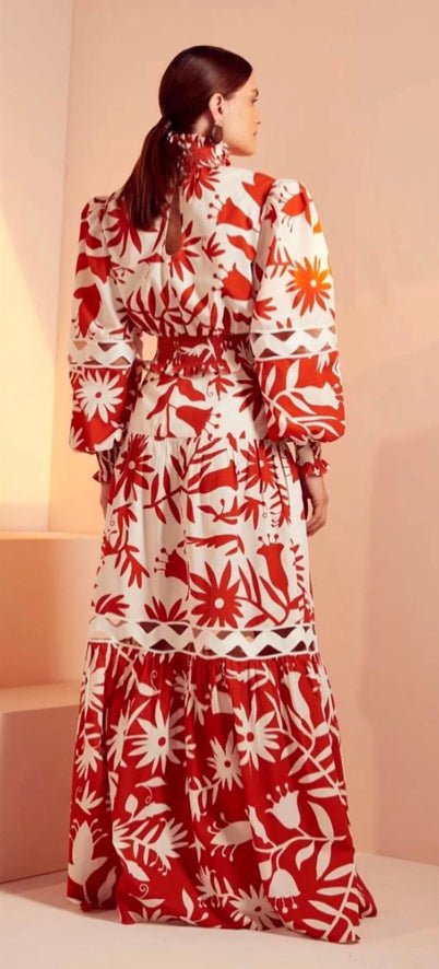 Floral Dress Red | Red Floral Maxi | Private Label Style