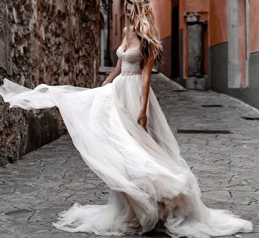 Champagne Wedding Dress | Boho Bride Dress | Private Label Styles