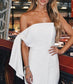Half Shoulder Dress In White | Tia White Dress | Private Label Styles