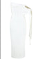 Half Shoulder Dress In White | Tia White Dress | Private Label Styles